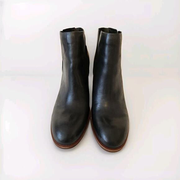 New! Kork Ease Chandra Black Leather Ankle Boot Back Zipper Women SZ 9.5 $210 - Picture 2 of 11